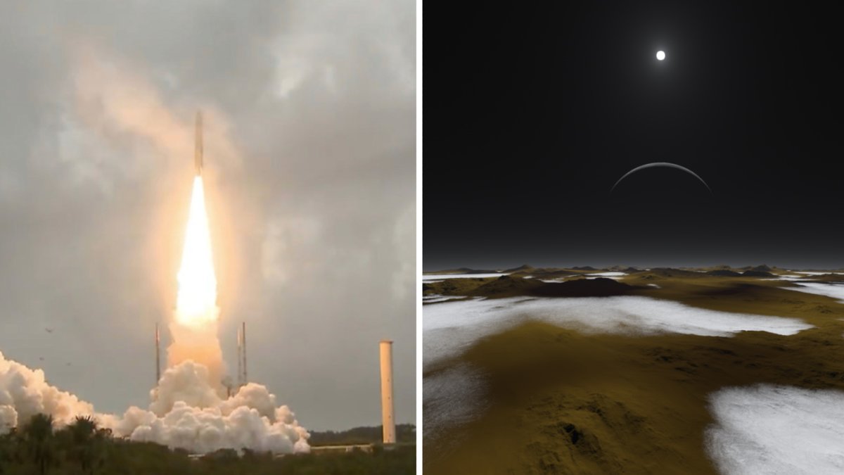 James Webb-teleskopet sköts upp med hjälp av raketen Ariane 5 under juldagen 2021.